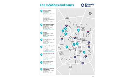 Lab locations and hours