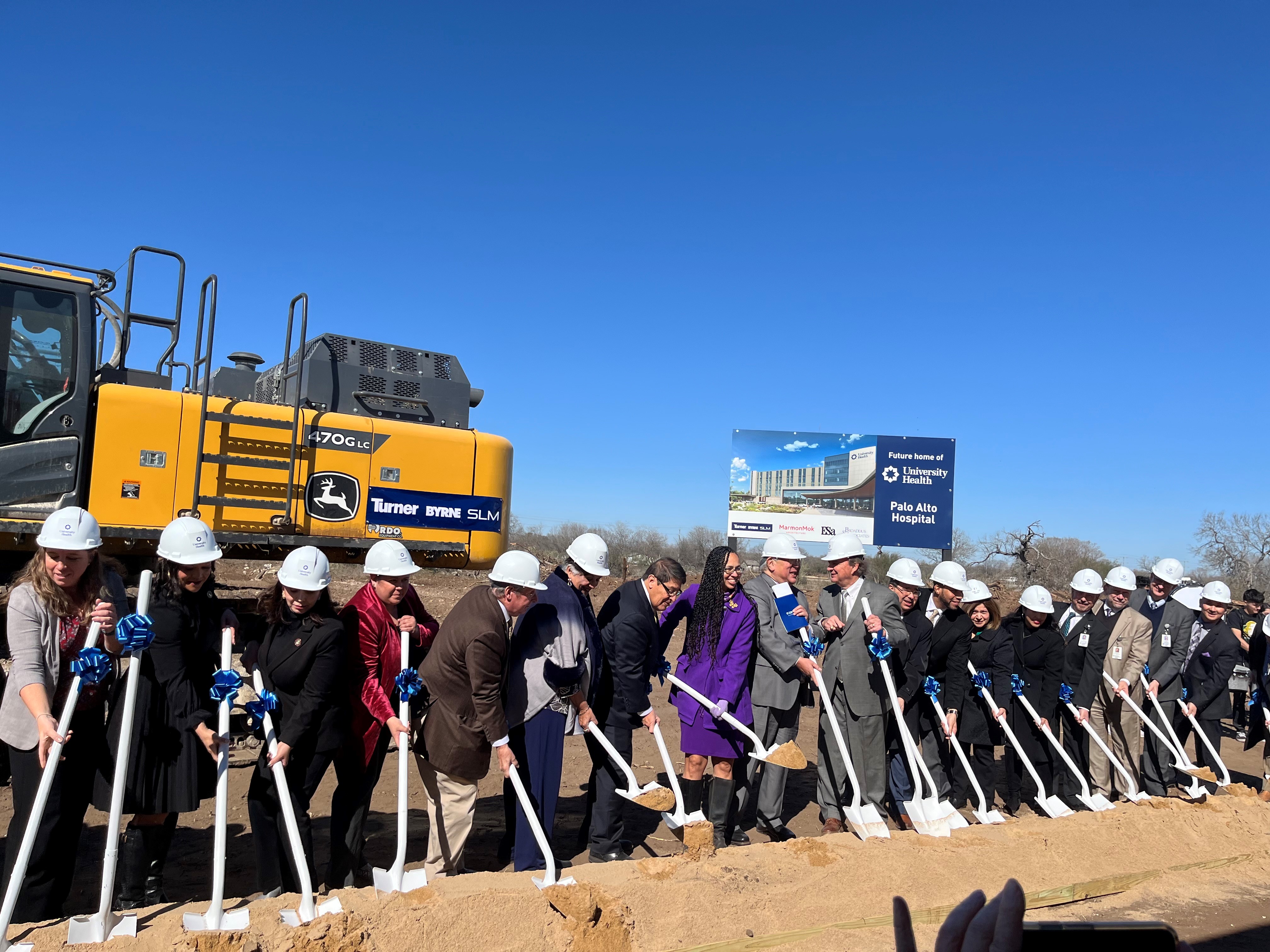 Health care, community and academic leaders turning the first shovels of dirt