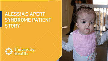 Thumbnail for patient story - Alessia Apert Syndrome