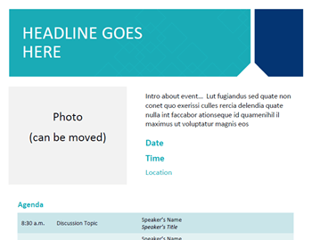 Screenshot of a flyer template