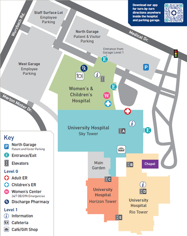 Map of University Health campus