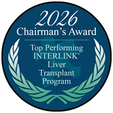 Chairman's award; Top performing INTERLINK Liver Transplant Program