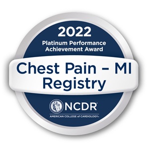 2022 Platinum Performance Achievement Award Chest Pain - MI Registry