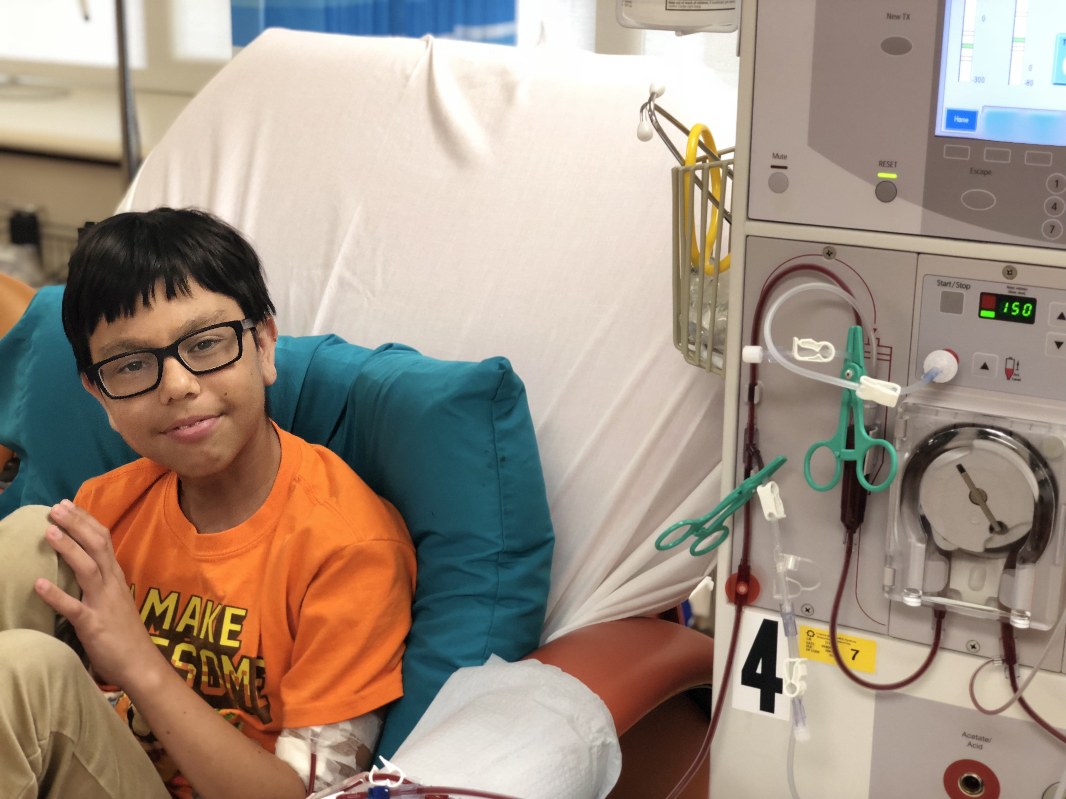 Diego Smith, 15 is undergoing dialysis at University Hospital while waiting for a kidney transplant