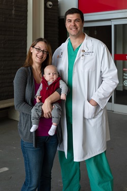 Dr. Porkony with Stephanie and baby Ethan