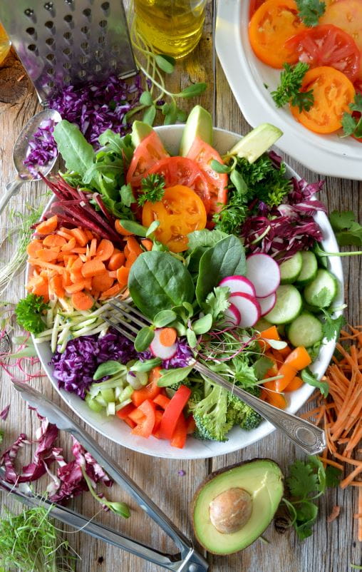 Bowl of fruits and vegetables