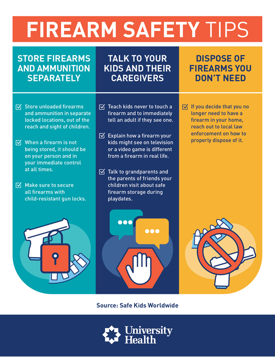 Firearm safety tips flyer