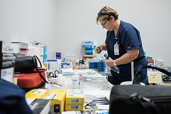 University Health nurses rallied together to support evacuees and victims of Hurricane Harvey.