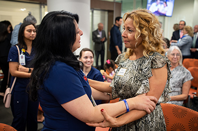 Geary Degado and mother of AYA patient