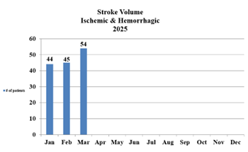 Chart of Stroke patient volume in 2021