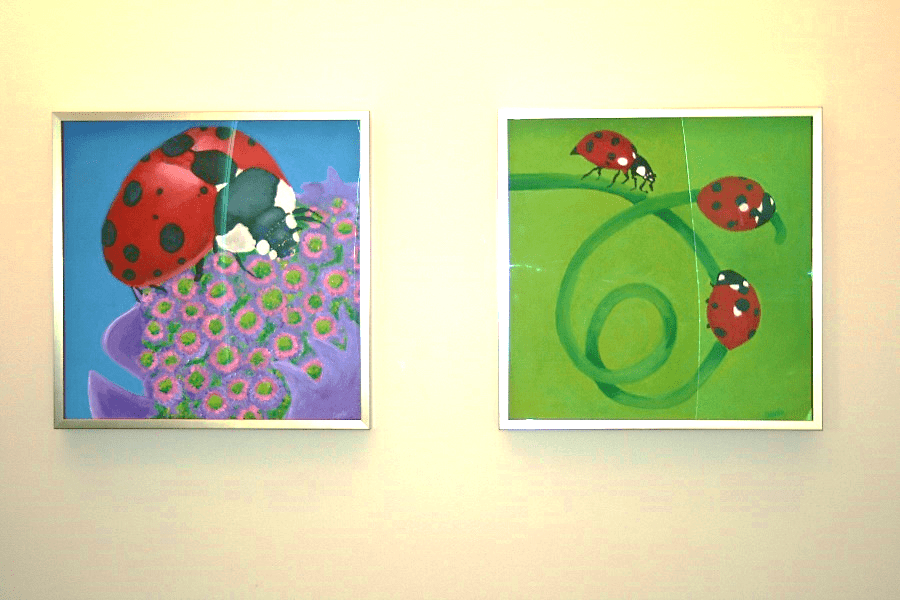 Claire Yanta ladybug paintings