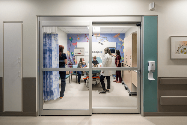 Picture of a room in the pediatric emergency department