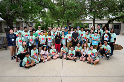 Picture of the group that participated in this year's Kids Heart Camp