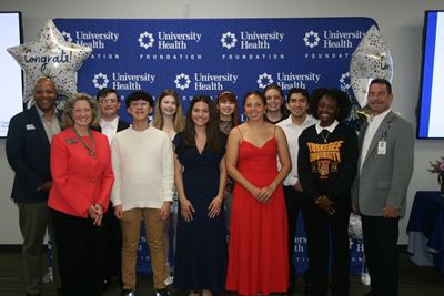 Group picture displaying the winners of the Our Sons and Daughters scholarship