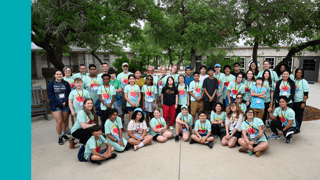 Picture of all campers from the Kids Heart Camp