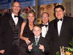 (Pictured right: Matt, Kim and Drew Rice with Irwin Zucker, UHS Foundation Chairman and UHS President/CEO George B. Hernández, Jr.)