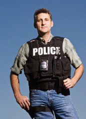 Larry Price wearing SAPD vest.