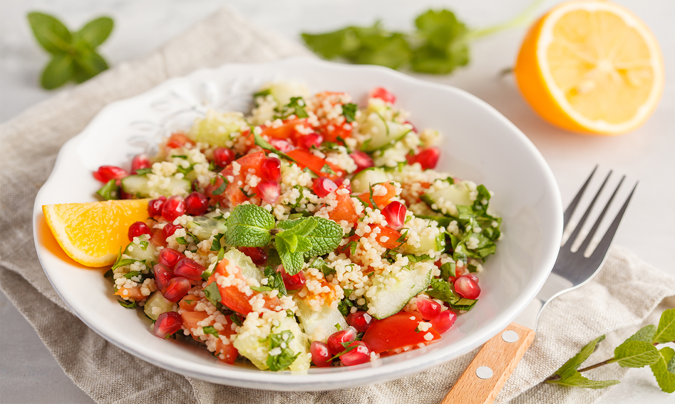 a bowl of Lebanese Tebouleh