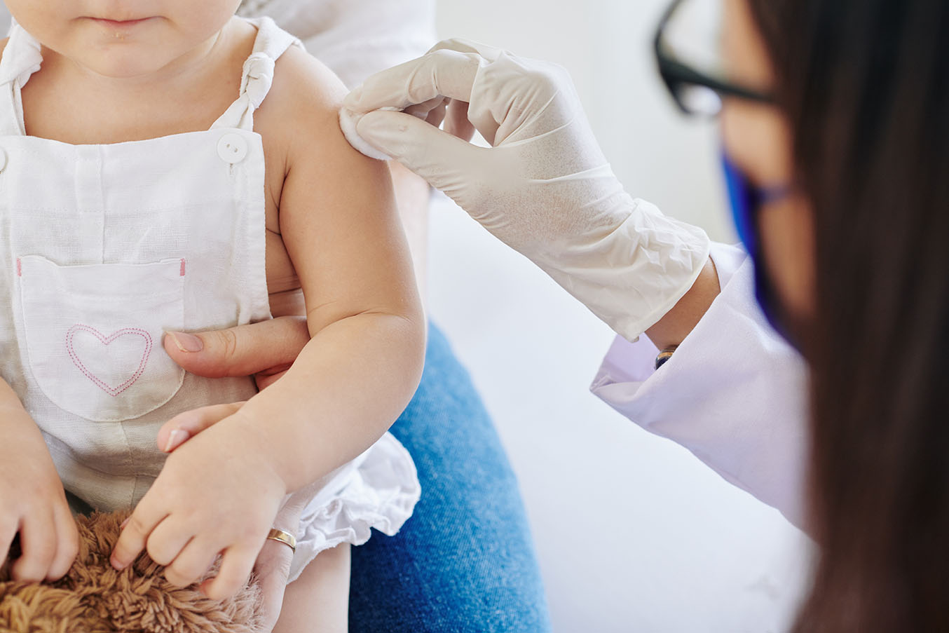 Baby getting a vaccine